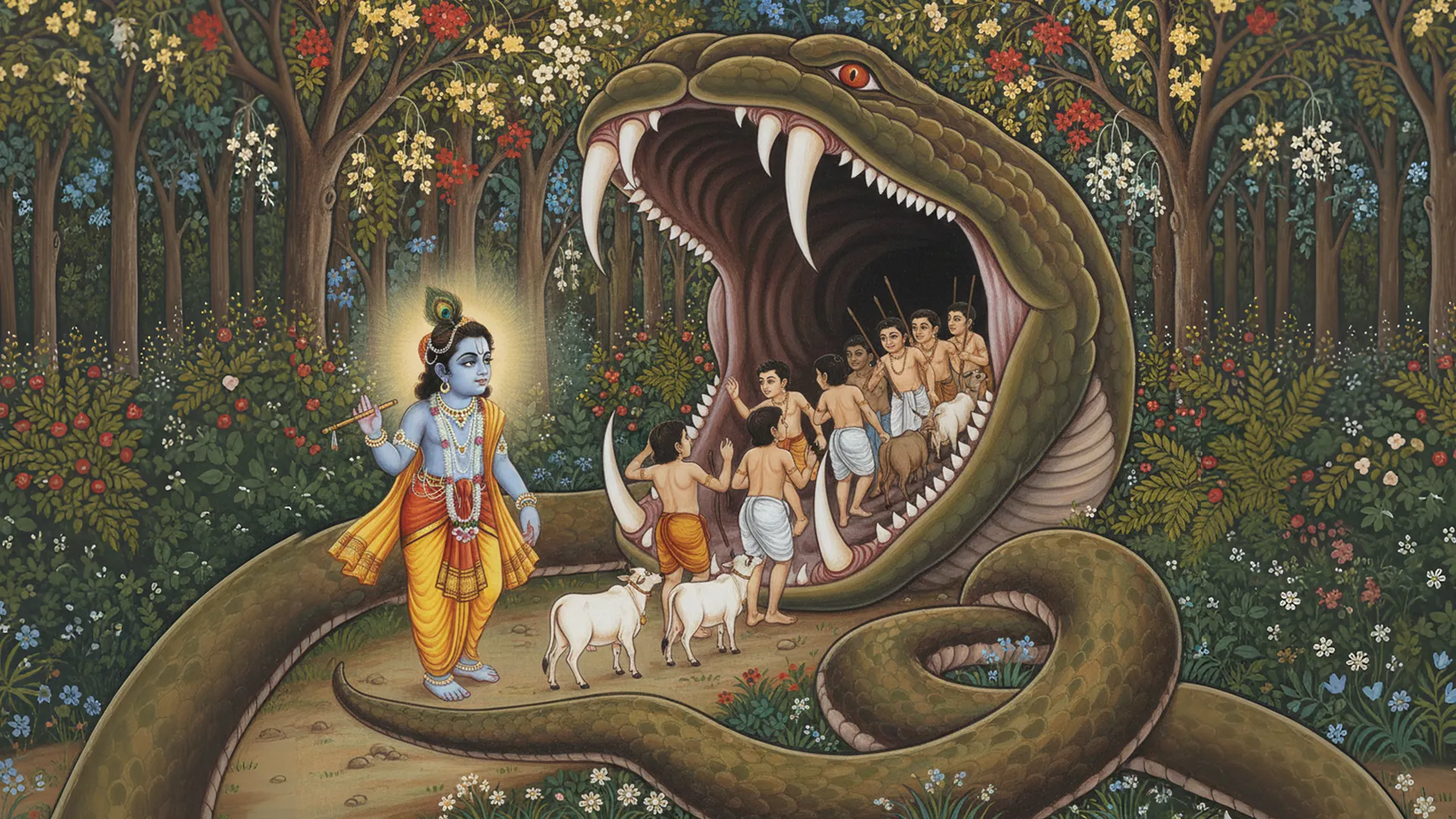 89- कन्हैया और सखाओं के अद्भुत खेल: वृन्दावन की बाल-लीलाएँ और अघासुर उद्धार