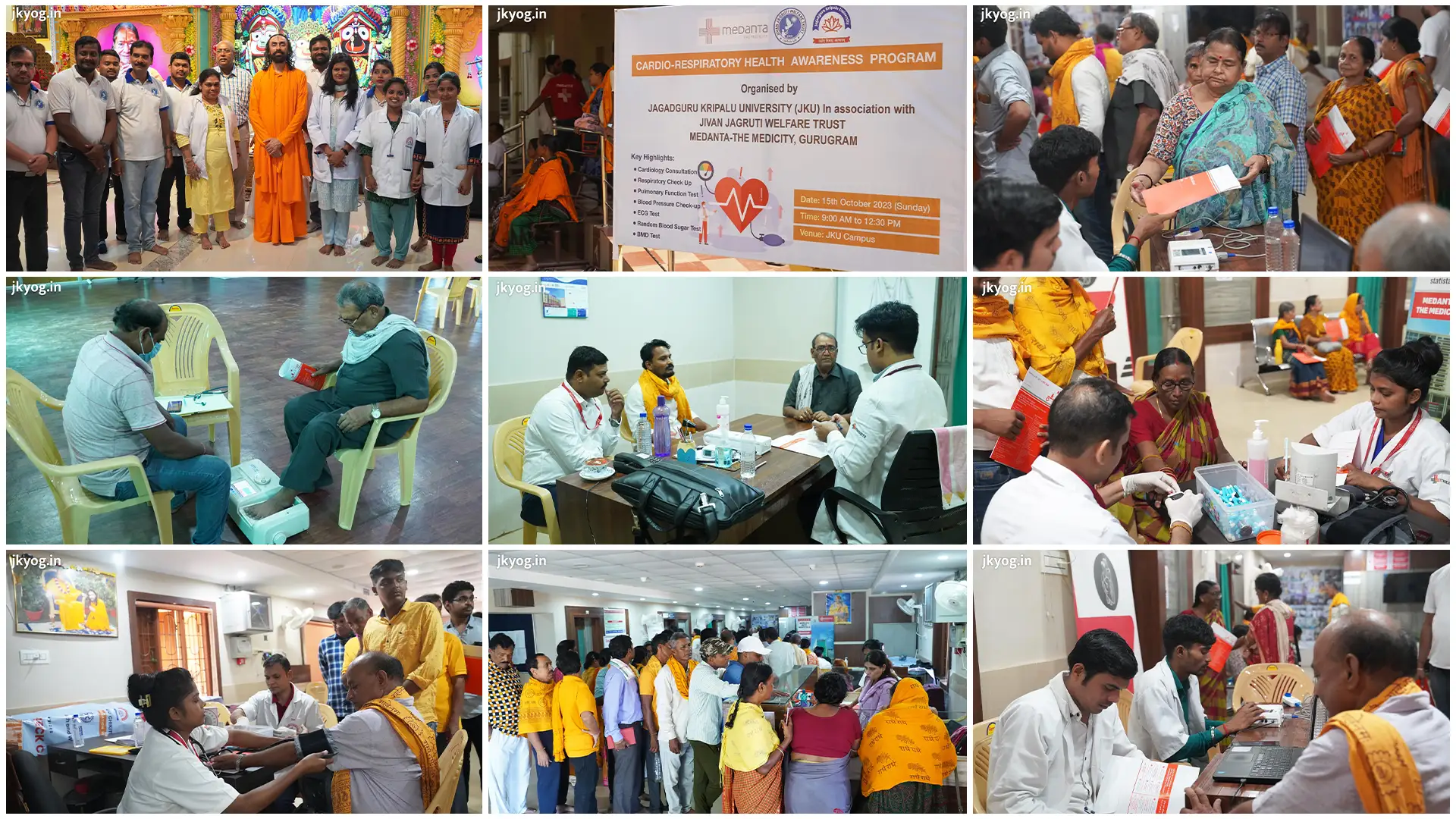 Cardio-Respiratory Health Program by Jagadguru Kripalu University in Collaboration with Medanta Hospital and Jivan Jagruti Welfare Trust