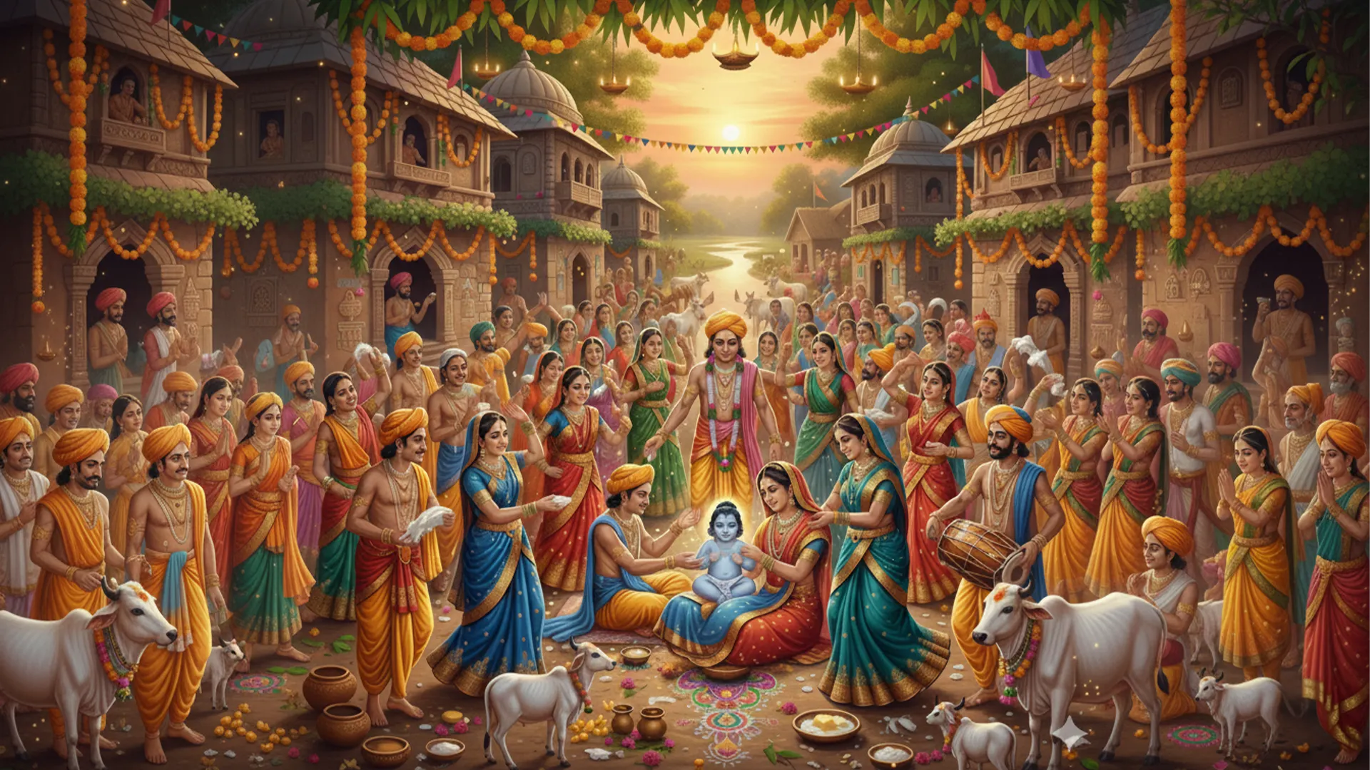 83- श्रीकृष्ण का गोकुल आगमन, गोप-गोपियों ने  मनाया नन्द-उत्सव और नंद-वसुदेव भेंट